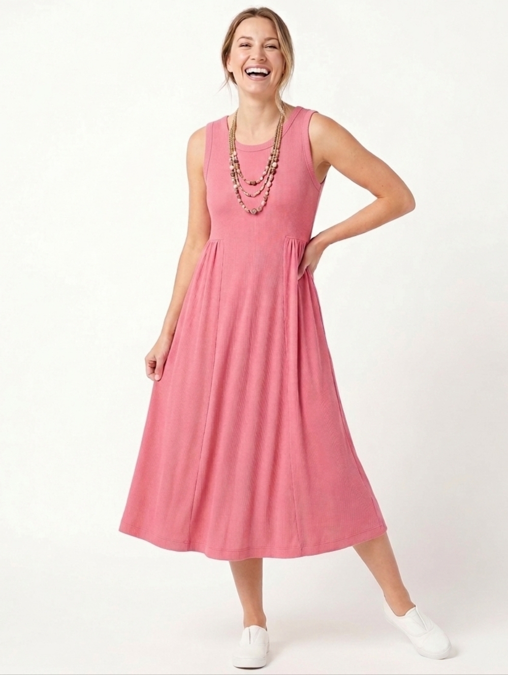 Zara Oversized Sleeveless Midi Dress